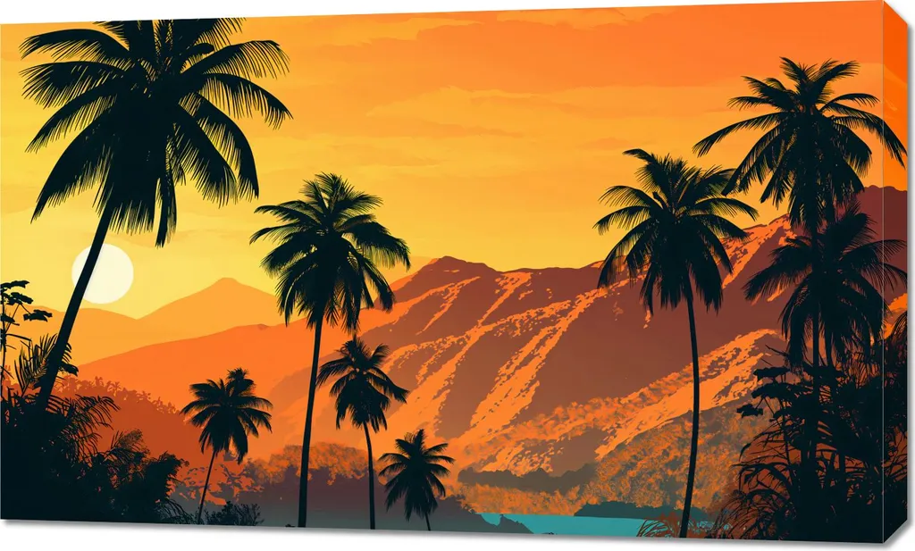 Image 100 x 60 cm Coucher de soleil sur les îles - Ambiance Relax