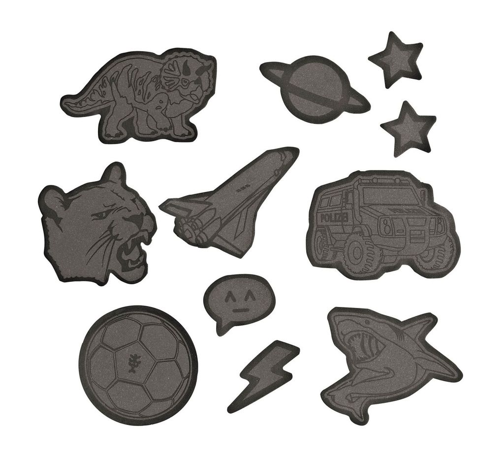 Step by Step Reflektierendes Sticker-Set Black