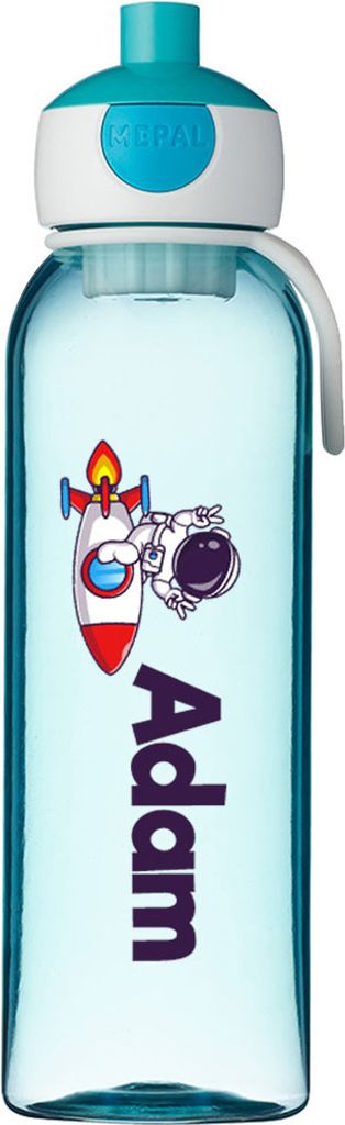 Wasserflasche für Kinder Personalisiert mit Namen zur Schule Kindergarten Sportflasche für Getränke Auslaufsichere Trinkflasche mit einem starke...