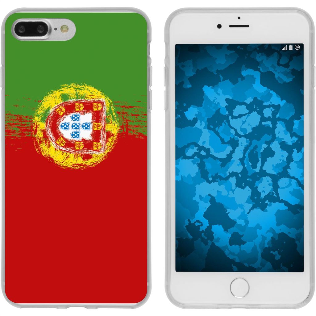 PhoneNatic Case kompatibel mit Apple iPhone 7 Plus / 8 Plus Silikon-Hülle WM Portugal M8