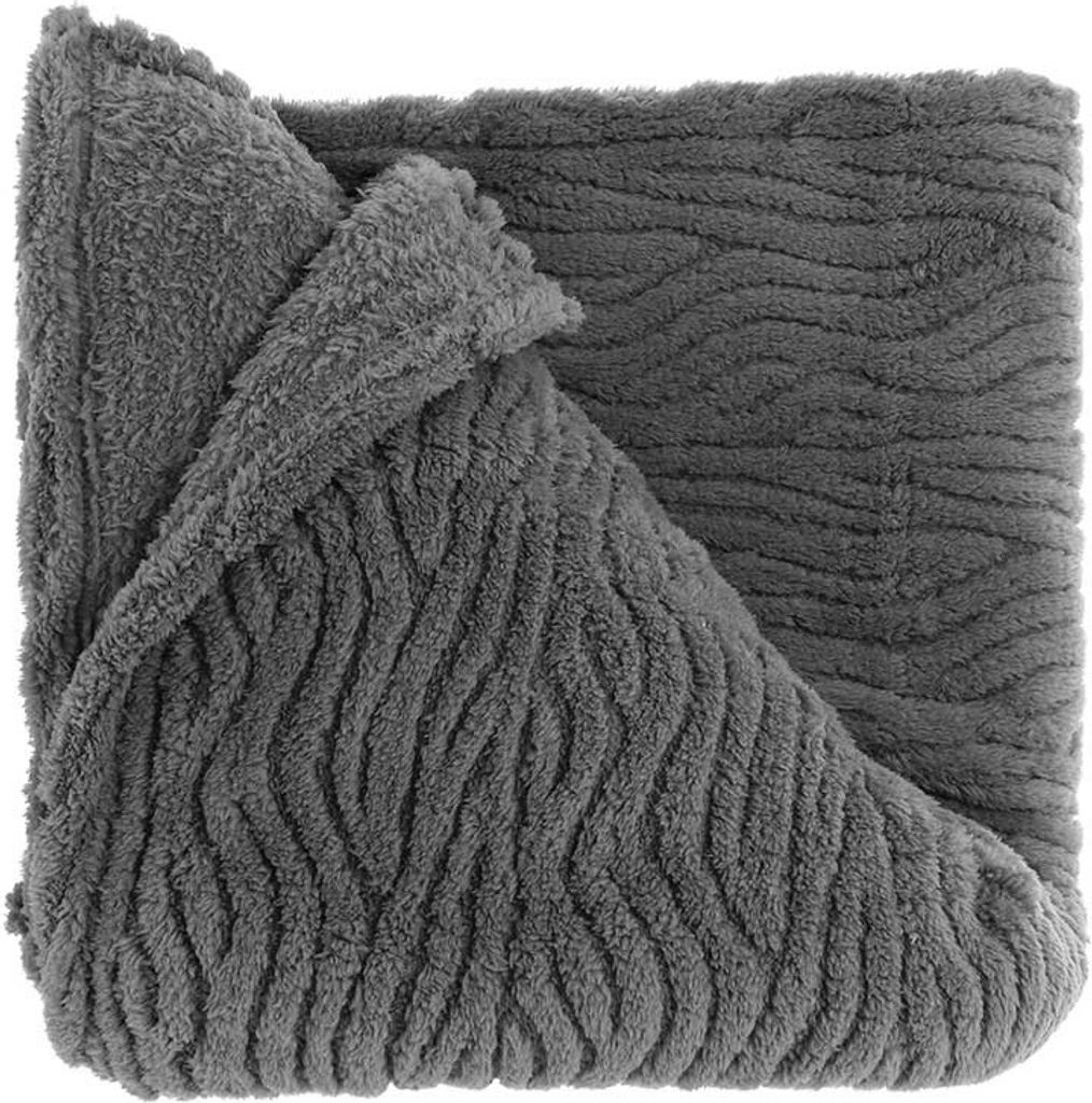 Unique Living - Plaid Clio Dunkelgrau 150x200