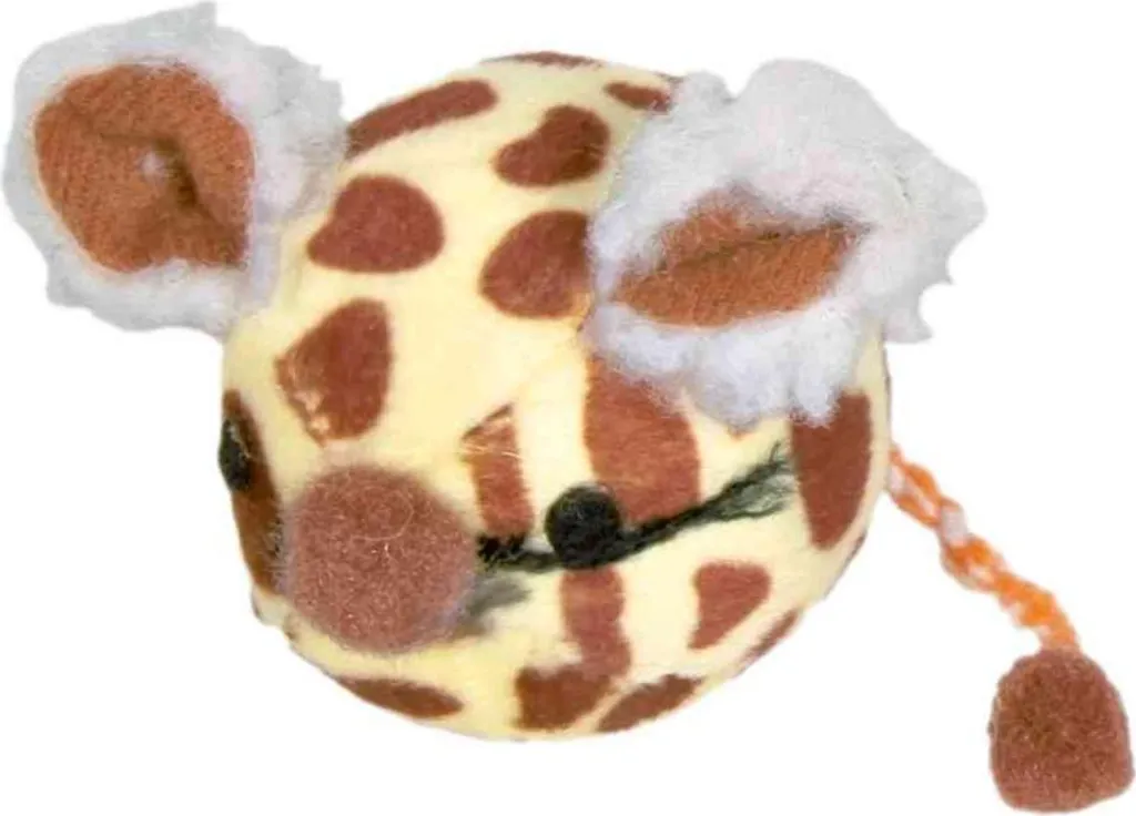Trixie Balle Souris en Peluche 4,5 cm pour Chat - Jouet Doux et Interactif