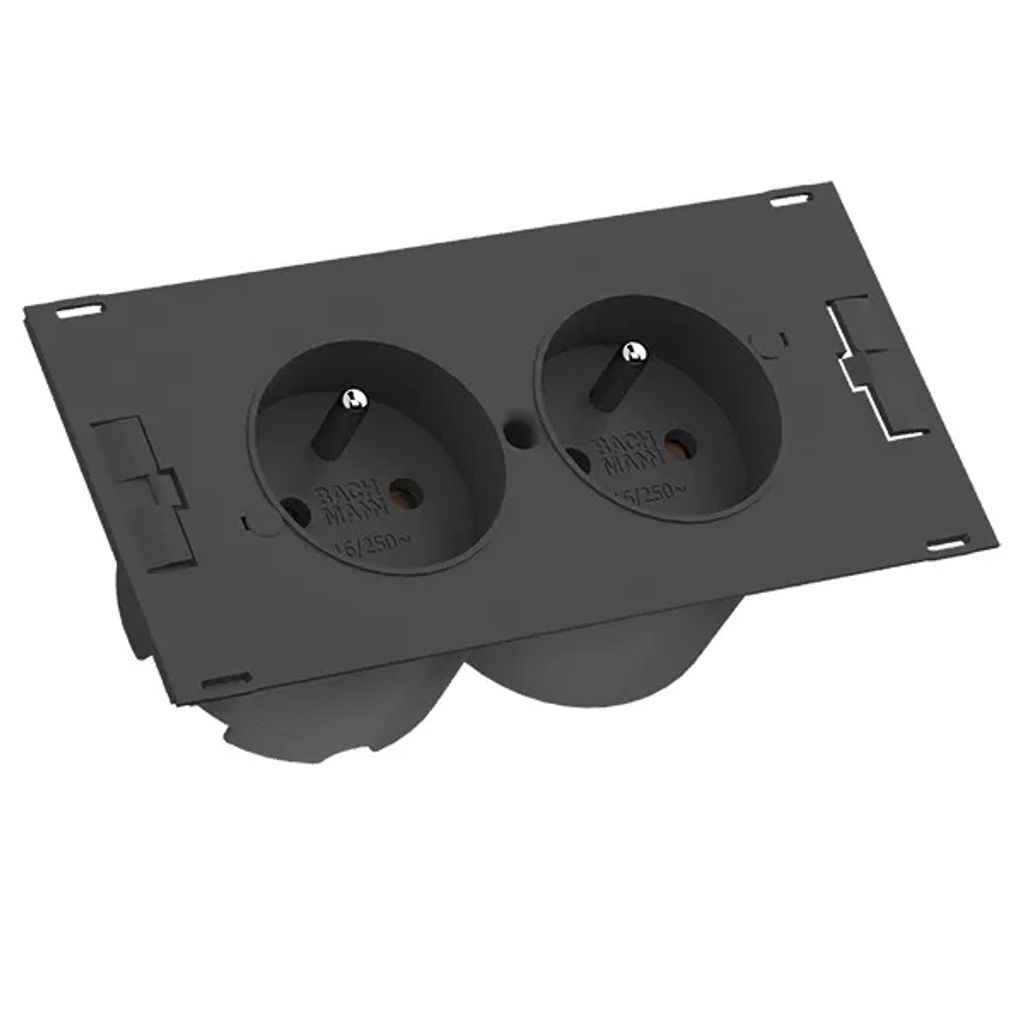 BACHMANN DUE 2xUTE , incl. Anschlukabel GST18, schwarz, 0,2 m