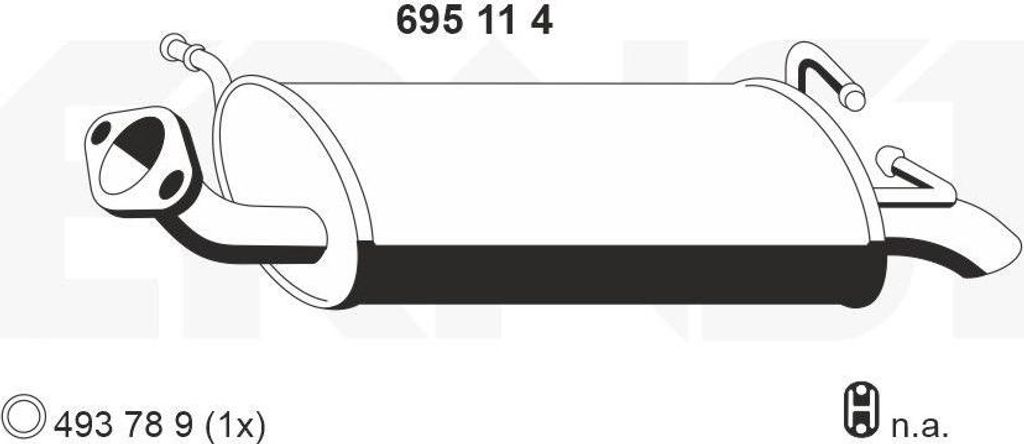 ERNST 695114 Endschalldämpfer für NISSAN PRIMERA Traveller (WP11) Auspuff