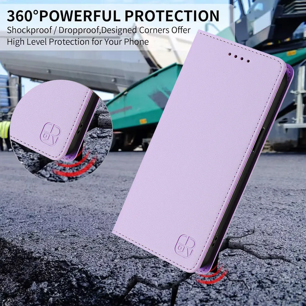 Wallet Case Viola Ulefone Note 14 - Custodia Flip Chic per Smartphone - 8