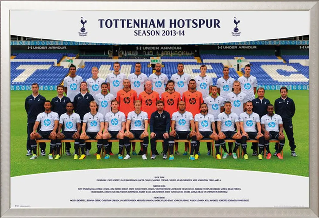 Cornice Shinsuke Maxi Argento + Foto Tottenham 13/14 Vetro Acrilico