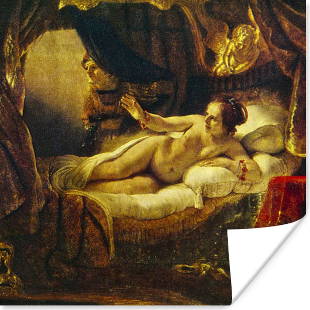 MuchoWow Poster Danaë - Gemälde von Rembrandt van Rijn 100x100 cm - Babyzimmer