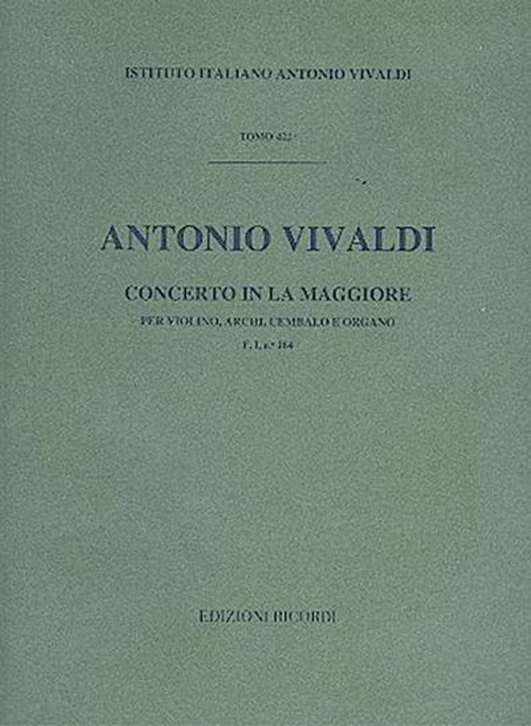 Concerto in la maggiore per violino,archi, cembalo e organo