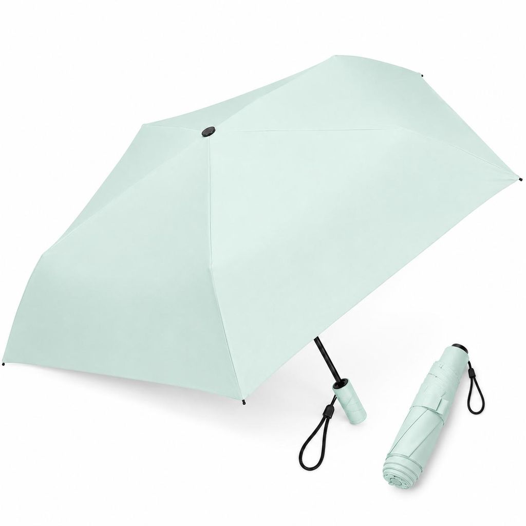 Compacte, inklapbare parasol, groen – UMBRALITE Productafbeelding  AI-gegenereerde afbeelding