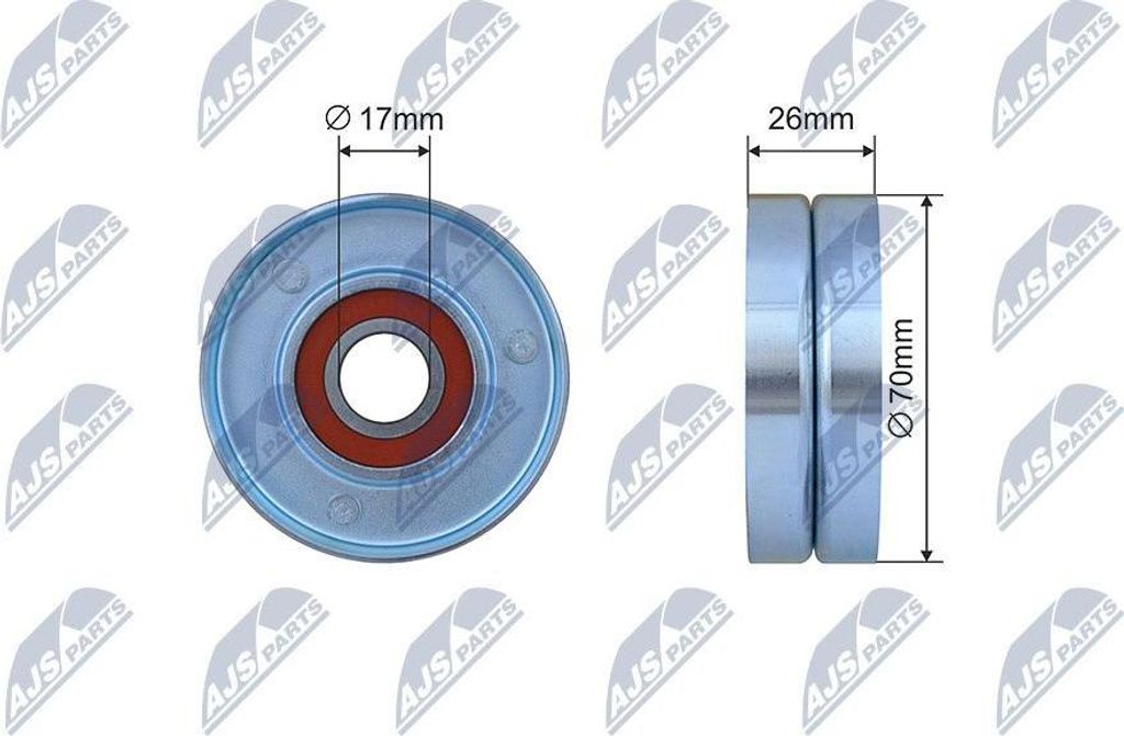 NTY RNK-CH-042 Spannrolle Keilrippenriemen 70mm für JEEP CHEROKEE (KJ) für CHRYSLER VOYAGER IV (RG, RS)