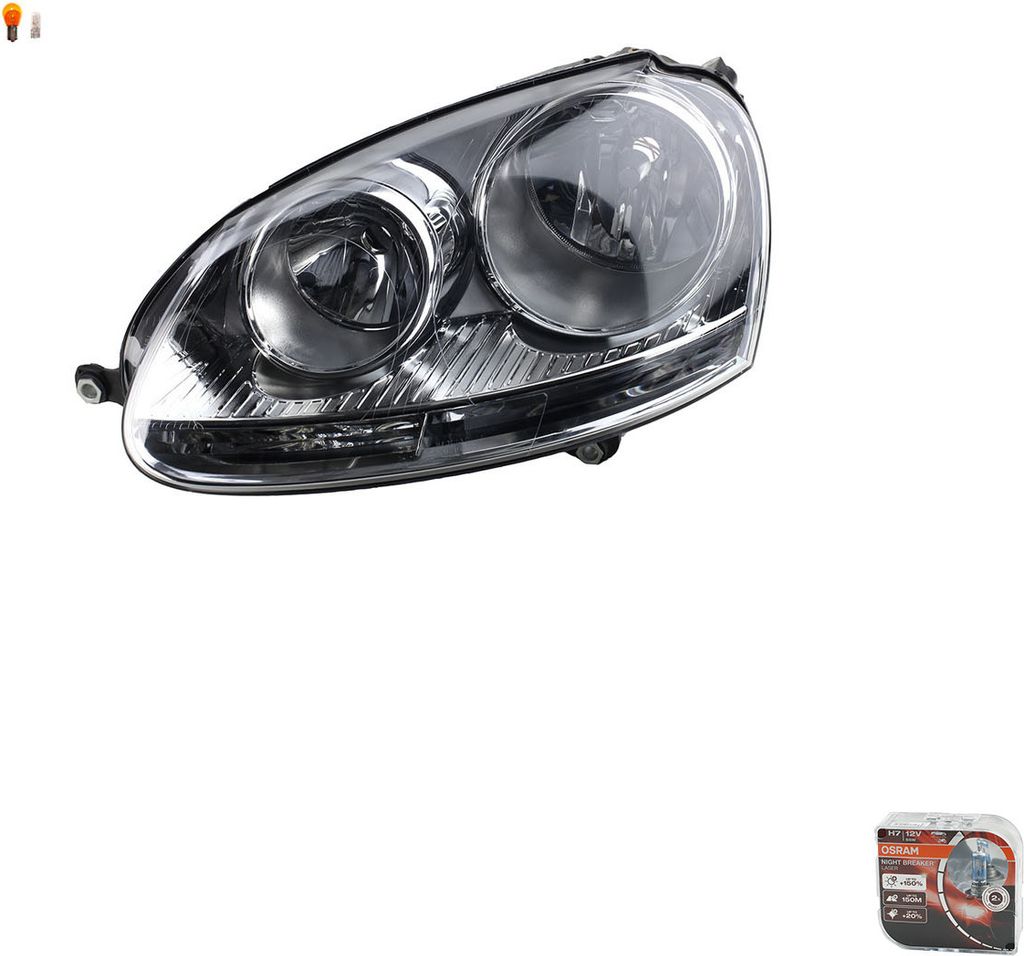Johns, Scheinwerfer + Osram Night Breaker Laser passend für VW Golf V 1K 5M Links 1K6941005R 1K6941005P 1K6941005N 1K6941029P