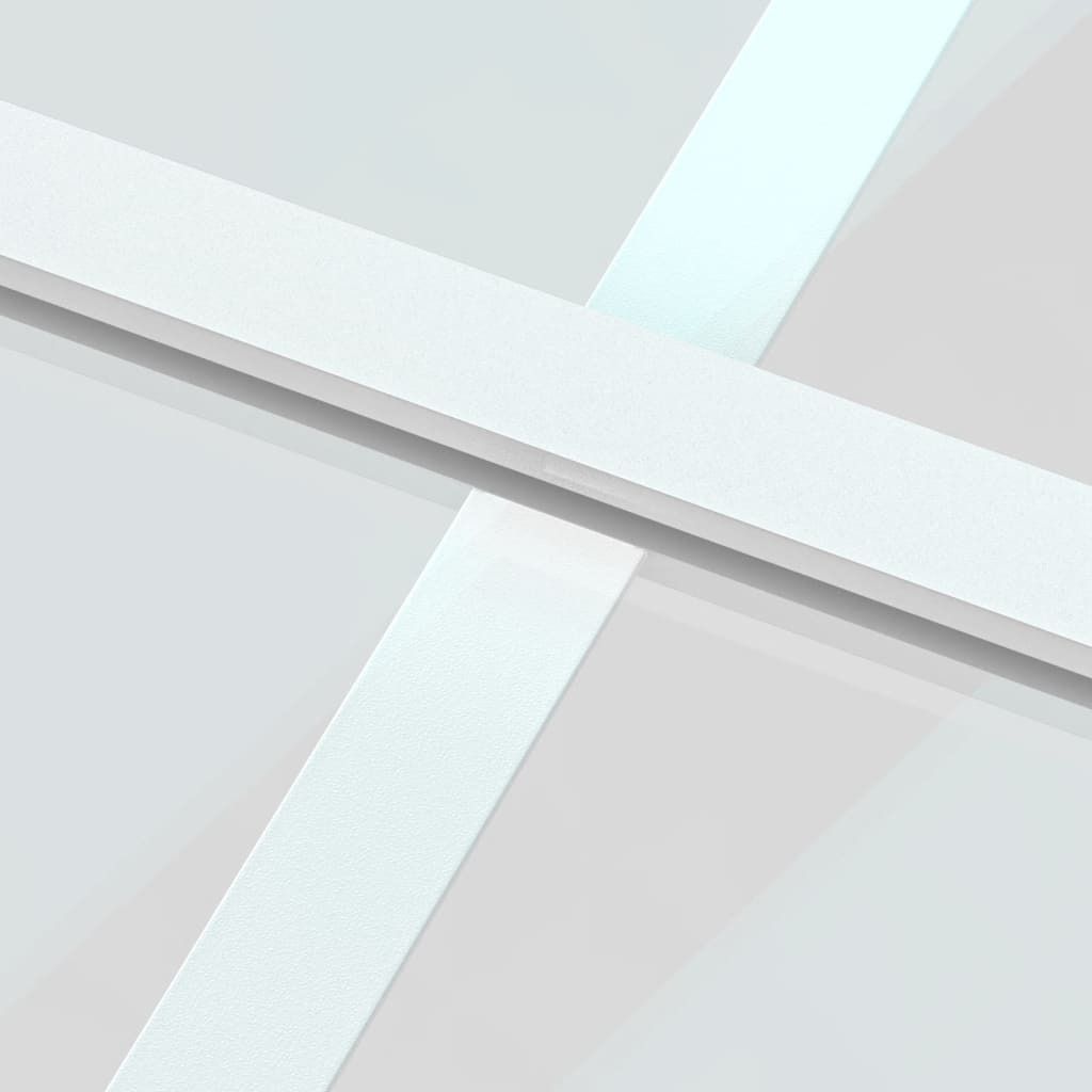 vidaXL Schiebetür Weiß 90x205 cm Hartglas und Aluminium Produktbild 1