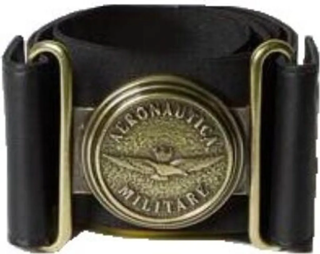Ceinture Cuir CI311DCT2384010 Aeronautica Militare avec Boucle Gravée