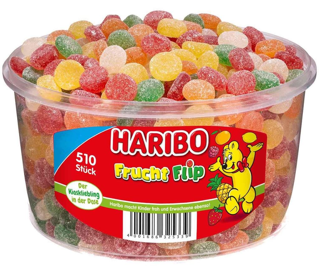 Haribo Frucht Flip 510Stück 1275g Produktbild 