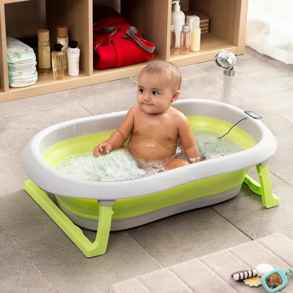 Baignoire pour bébé portable et pliable, accessoire de voyage compact