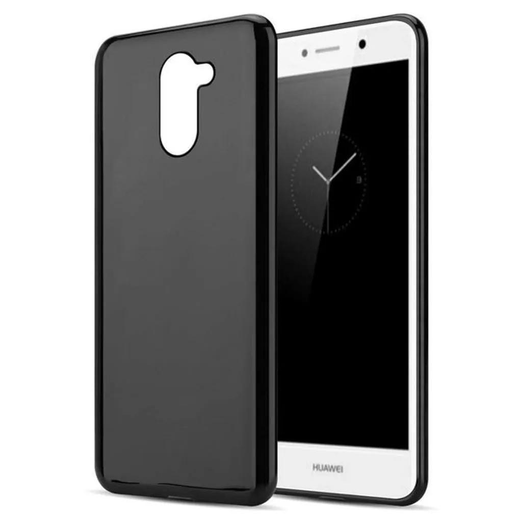 Cadorabo Cover Huawei Enjoy 7 PLUS - Custodia Silicone TPU Nero Opaco