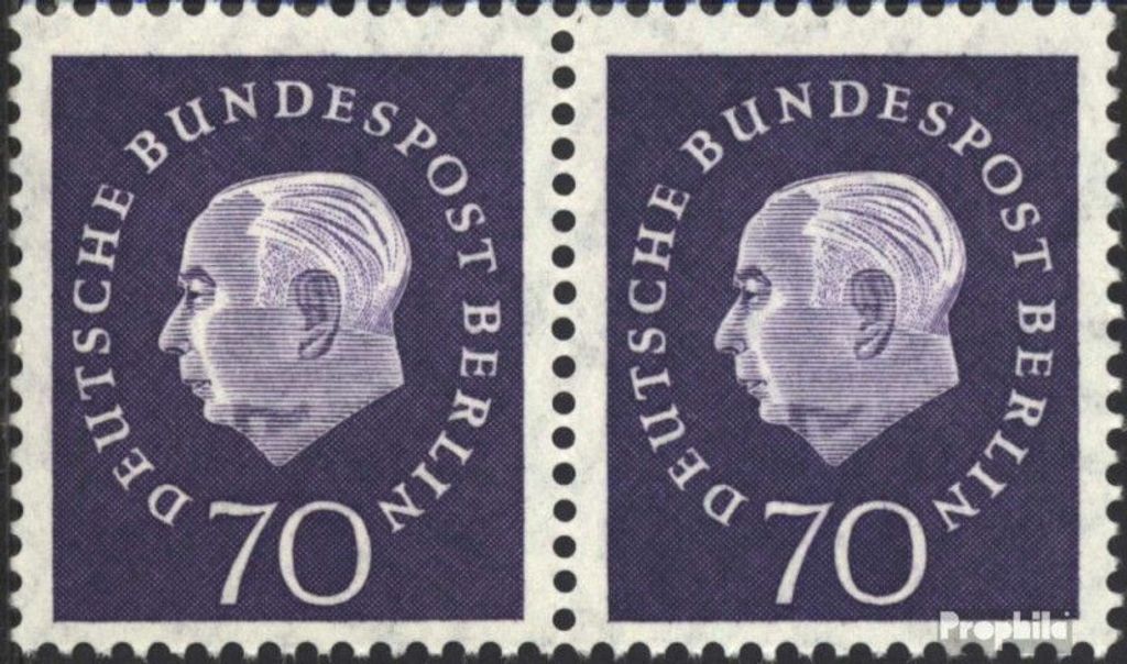 Briefmarken Berlin (West) 1959 Mi 186wP waagerechtes Paar postfrisch Heuss