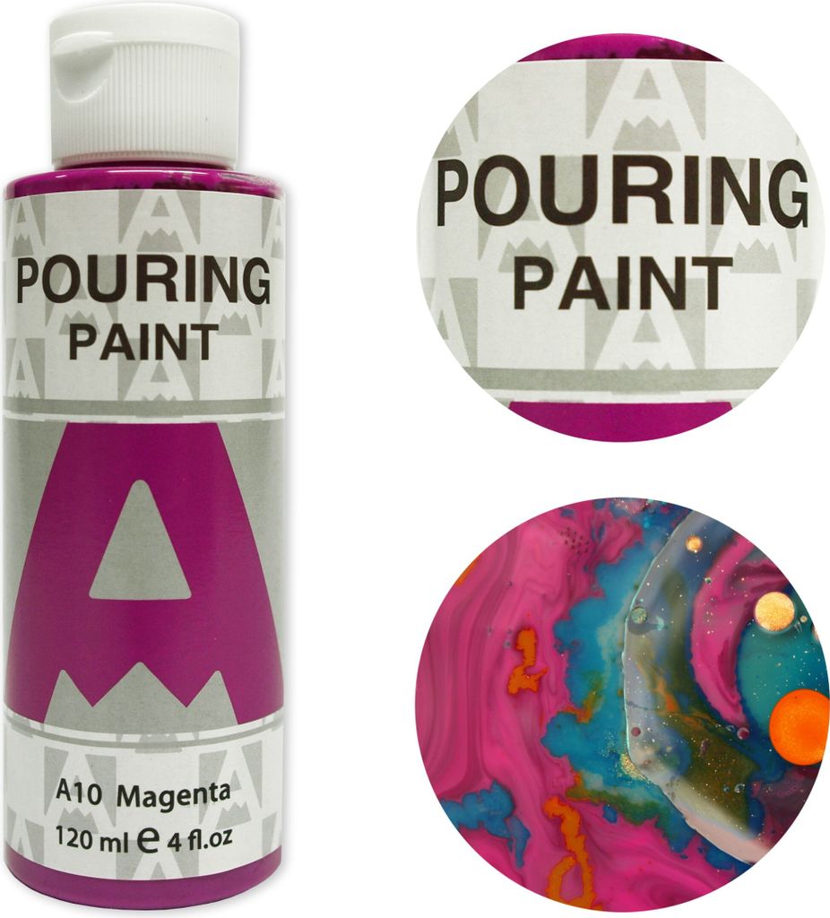 Acrylfarbe Pouring Aureuo Magenta 120 ml – Fließtechnik Produktbild 
