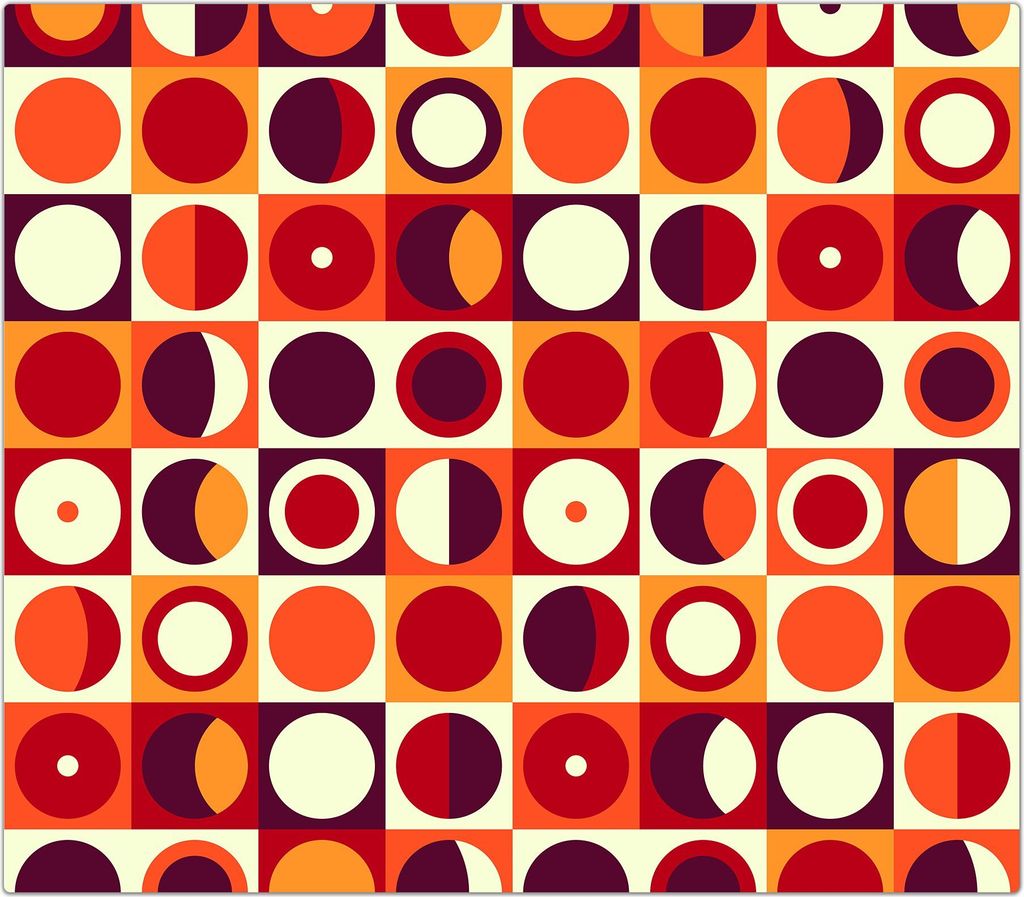 Spritzschutz Herdabdeckplatte Schneidebrett aus Glas Hipster Retro 1-Teilig (60x52cm)