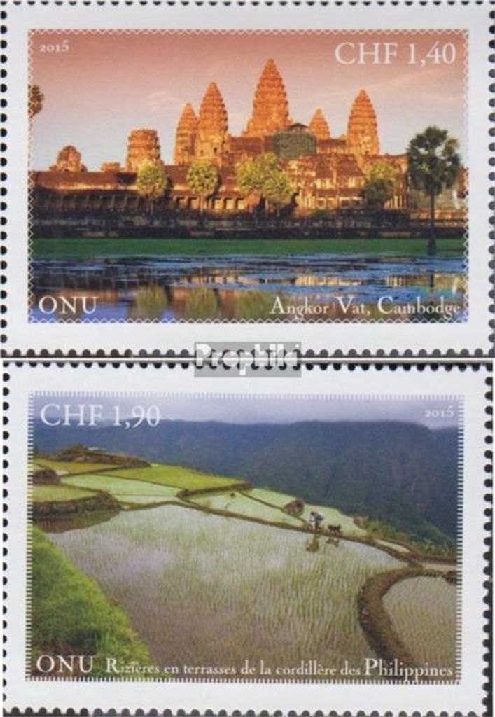 Briefmarken UNO - Genf 2015 Mi 912-913 (kompl.Ausg.) postfrisch UNESCO Welterbe Südostasien