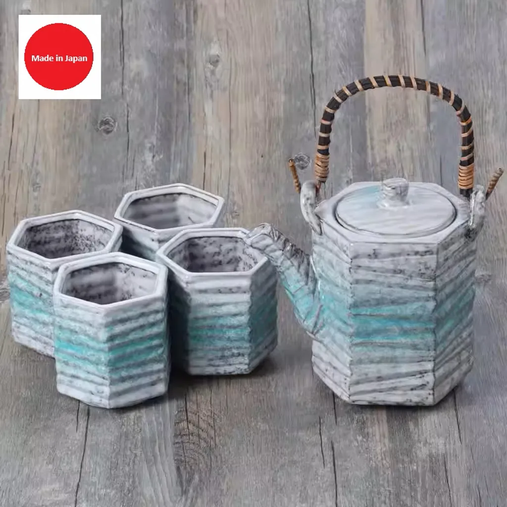 Set da Tè Orientale in Porcellana Fine Asianliving - 5 Pezzi Fatti a Mano