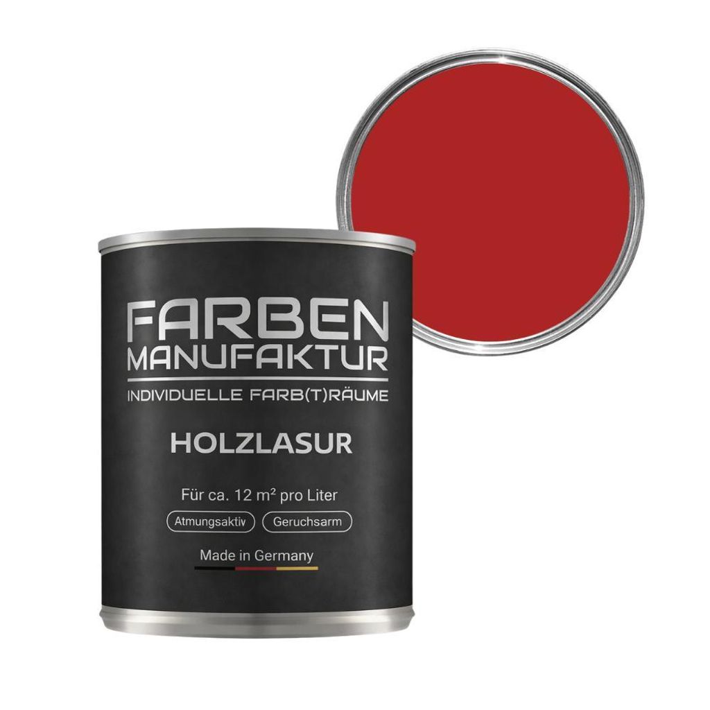 Farben Manufaktur Holzlasur – Feuerrot ca. RAL 3000 – nicht Produktbild 