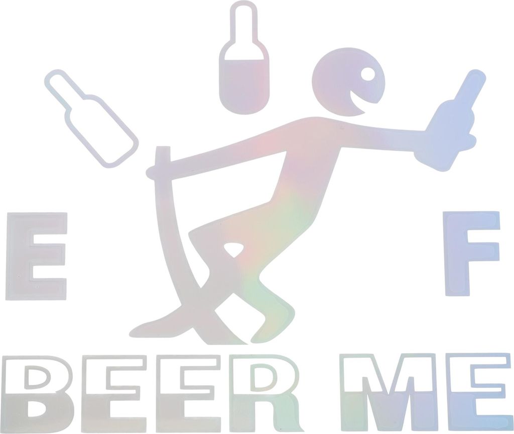 Reflektierender Stoßstangenaufkleber Bunter Quadratischer Niedriger Ölstand Bier Mich Autoaufkleber Personalisierte Dekoration Fahrzeugkarosserie...