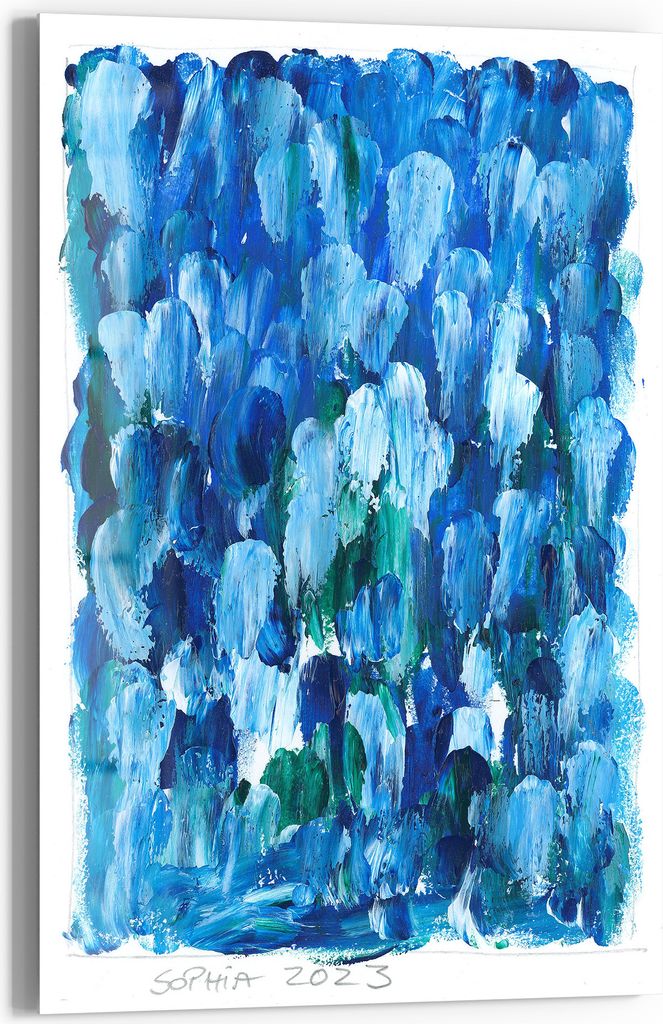DEQOART Glasbild Echtglas 60x90 cm 'Fine Art 'watercolors'' Wandbild Bild modern Deko
