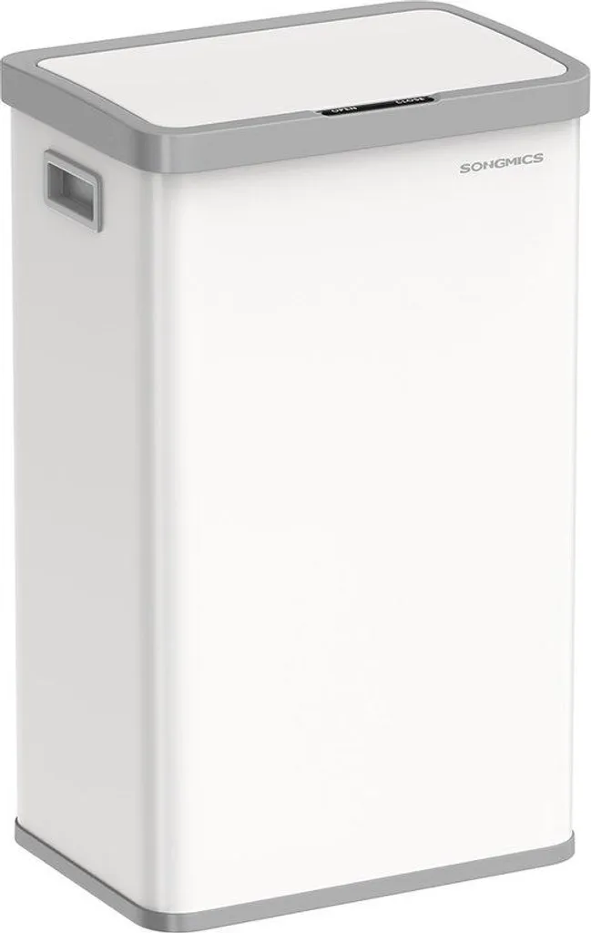 Poubelle de cuisine automatique en acier blanc avec capteur sensor