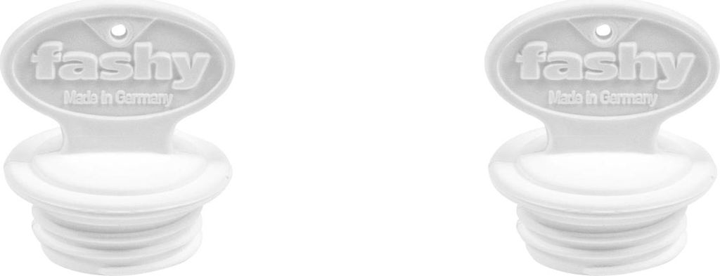 fashy 6014 Wärmflaschen Ersatz-Verschluss, groß, Gewinde Ø 29mm, weiß (2er Pack)