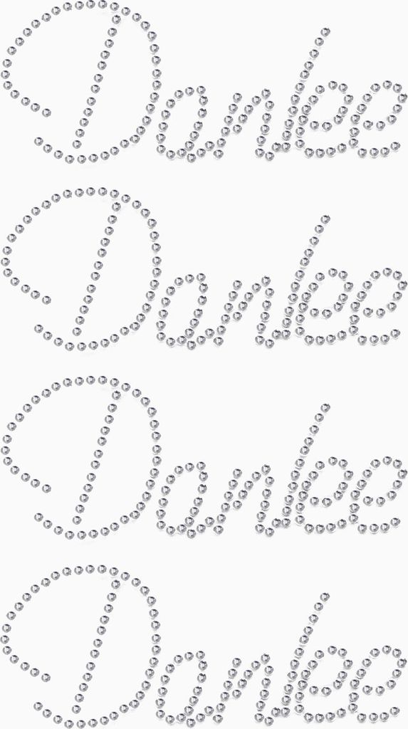 Oblique Unique 4 Danke Sticker Strass Steine Aufkleber in silber zum Verzieren für Hochzeit JGA Valentinstag Kommunion Konfirmation