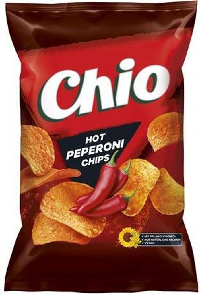 Chio Chips Hot Pepperoni bezglutenowe wegetariańskie Zdjęcie produktu 1
