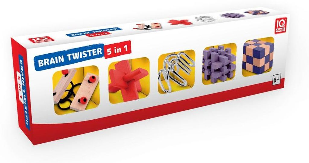 3D-Puzzle-Set „Brain Twister 5 in 1“ – Sammlung logischer Holzpuzzles