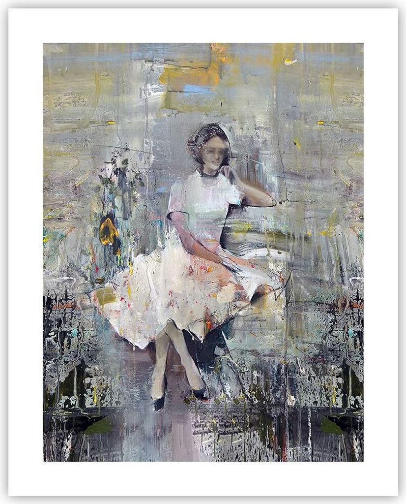 Poster - Poster ohne Rahmen - Zeitgenössisch Malerei Frau - 40x50 cm - Wand Bild - Wanddeko - Wandbilder - Kunstposter - Wandposter - Bilder - Kun...