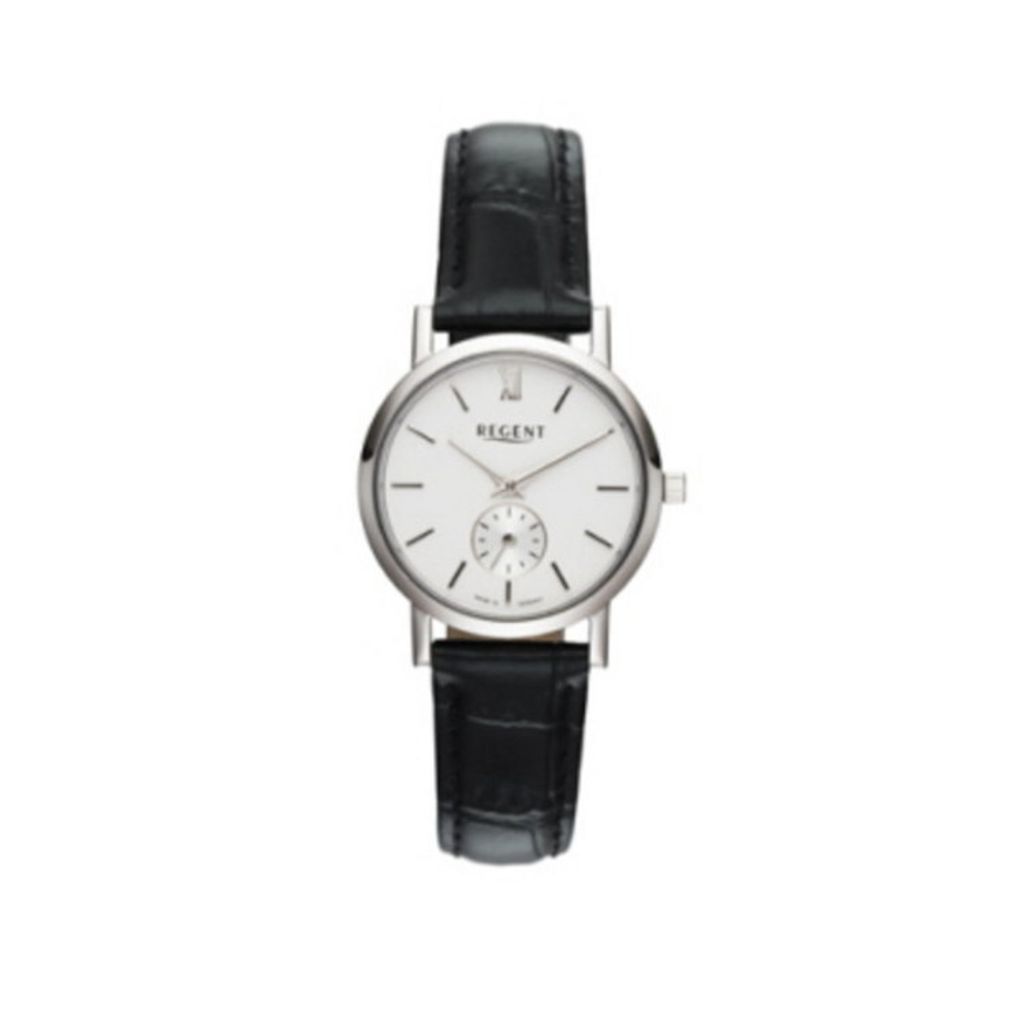 REGENT 12110969 Uni Armbanduhr Linearis F-500 mit Lederarmband