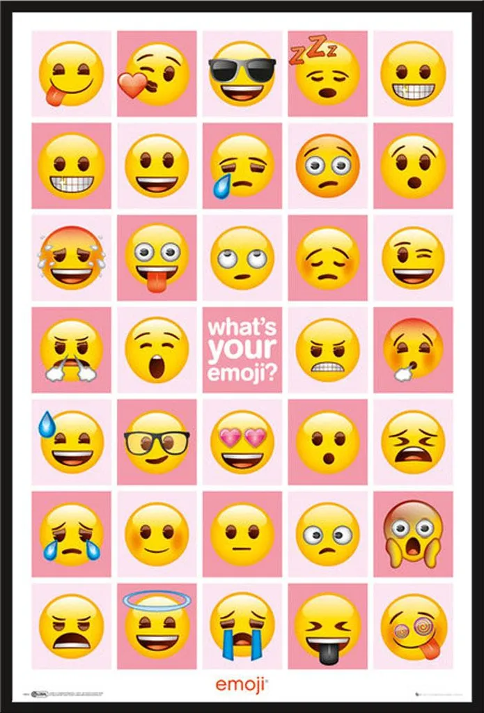 Cadre interchangeable Shinsuke noir avec affiche Emoji grand format