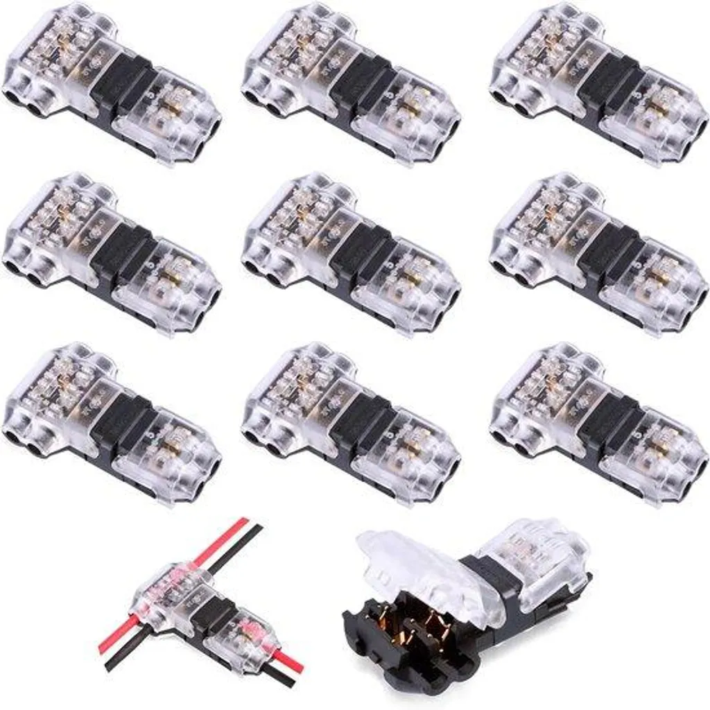 Connecteur Électrique Rapide en T : Lot de 12 Raccords pour Fil 20 AWG