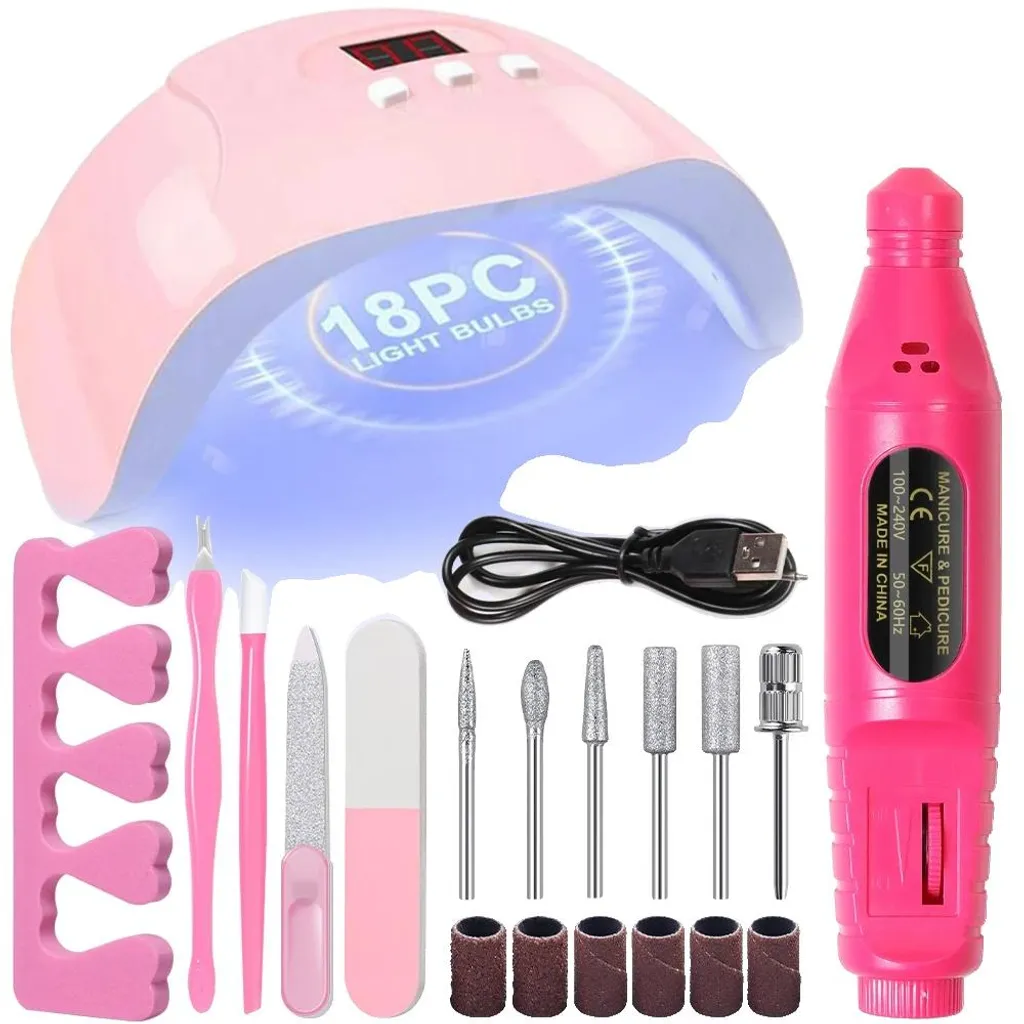 Fini les Ongles Cassants : Kit Lampe et Fraise à Ongles 20 000 tr/min
