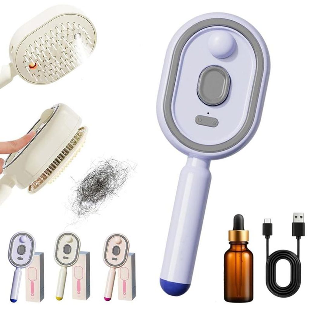 Elektrische Sprüh-Haarbürste, Dampf & Massage, Produktbild 