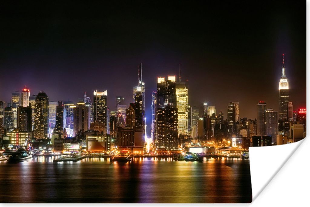 MuchoWow Poster New York - Manhattan - Skyline 30x20 cm - Plakate - Print