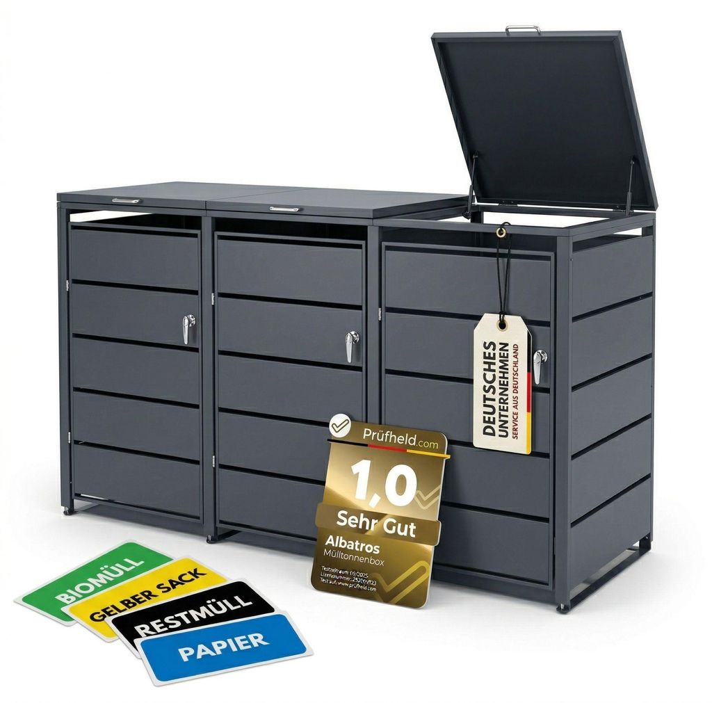 Cassonetto Albatros a 3 scomparti | fino a 240 litri | Immagine del prodotto 