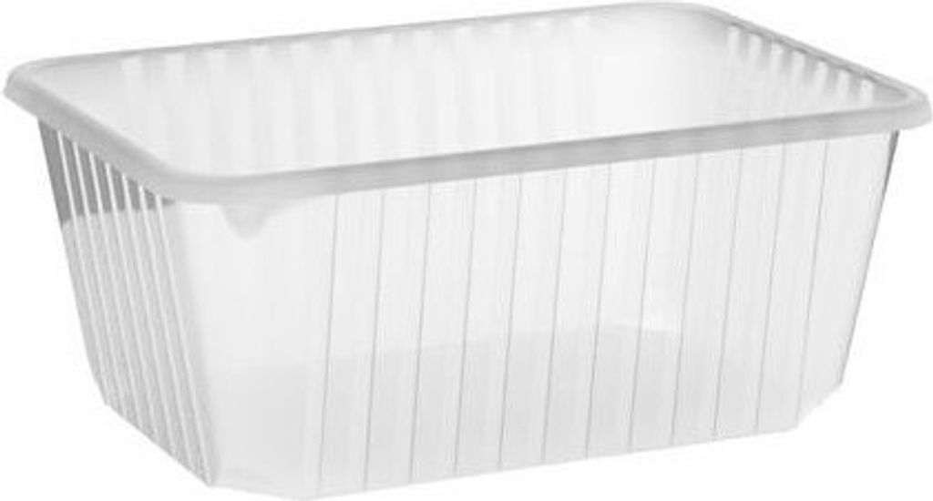 250x Rechteckschalen klar 1200 ml (PP)