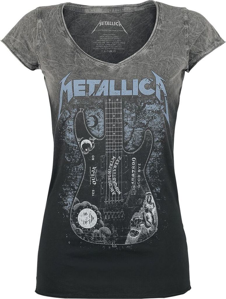 Metallica T-Shirt Damen Ouija Guitar schwarz/grau L Produktbild 