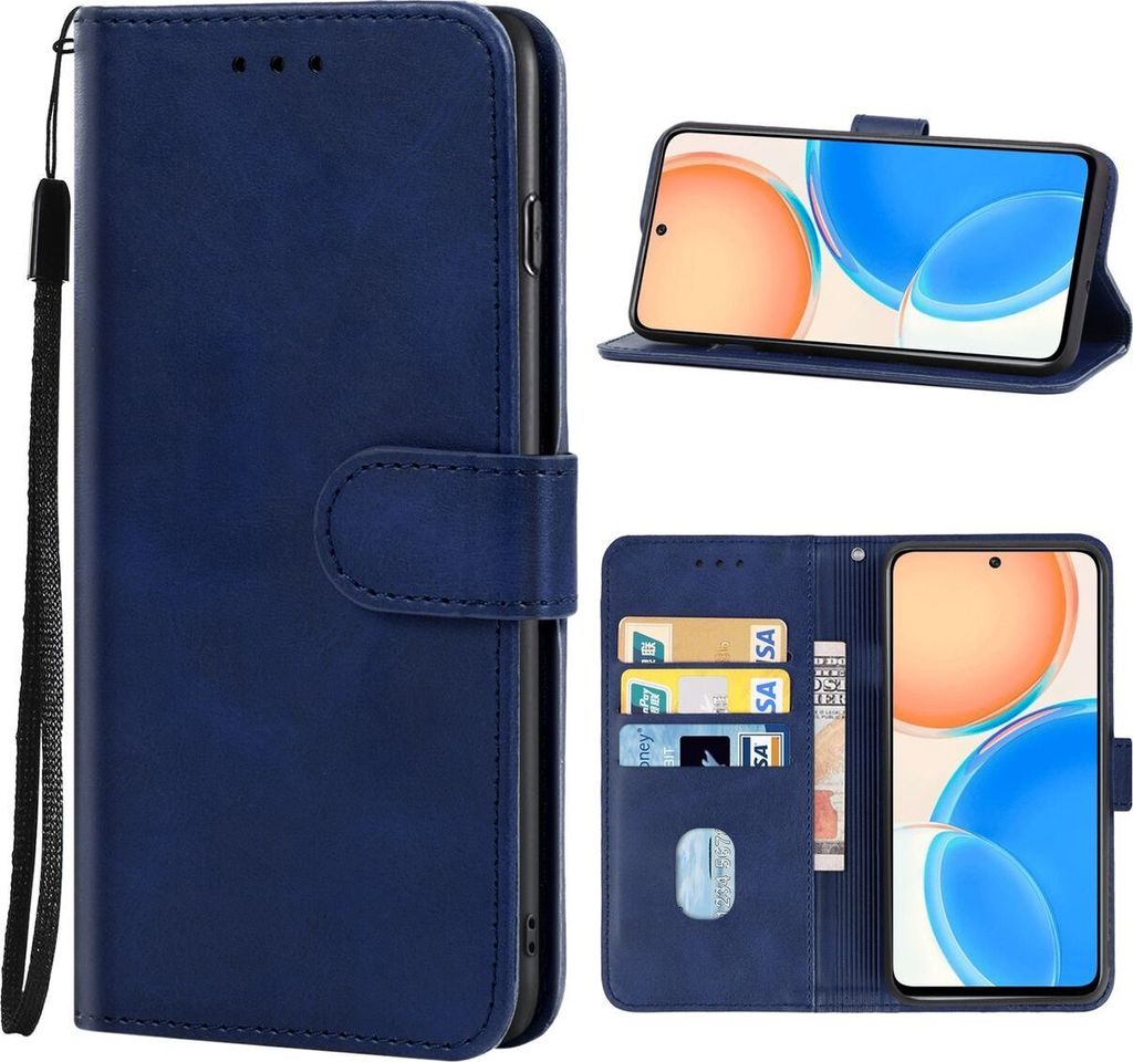 Mobigear Wallet  HONOR X8 Hülle Klapphülle Geldbörse - Blau Produktbild 