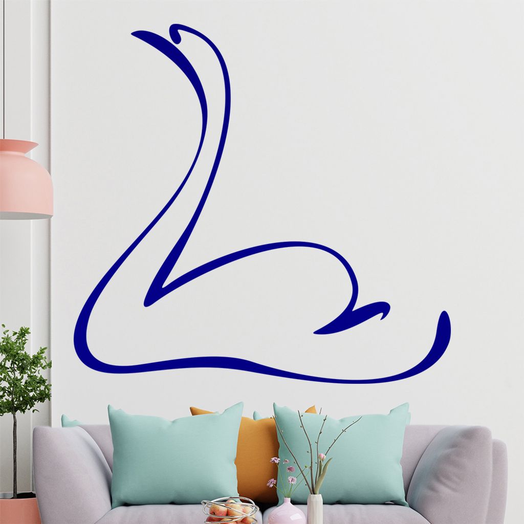 Schwan Linien Wandtattoo in 6 Größen - Wandaufkleber Wall Sticker - Dekoration, Küche, Wohnzimmer, Schlafzimmer, Badezimmer