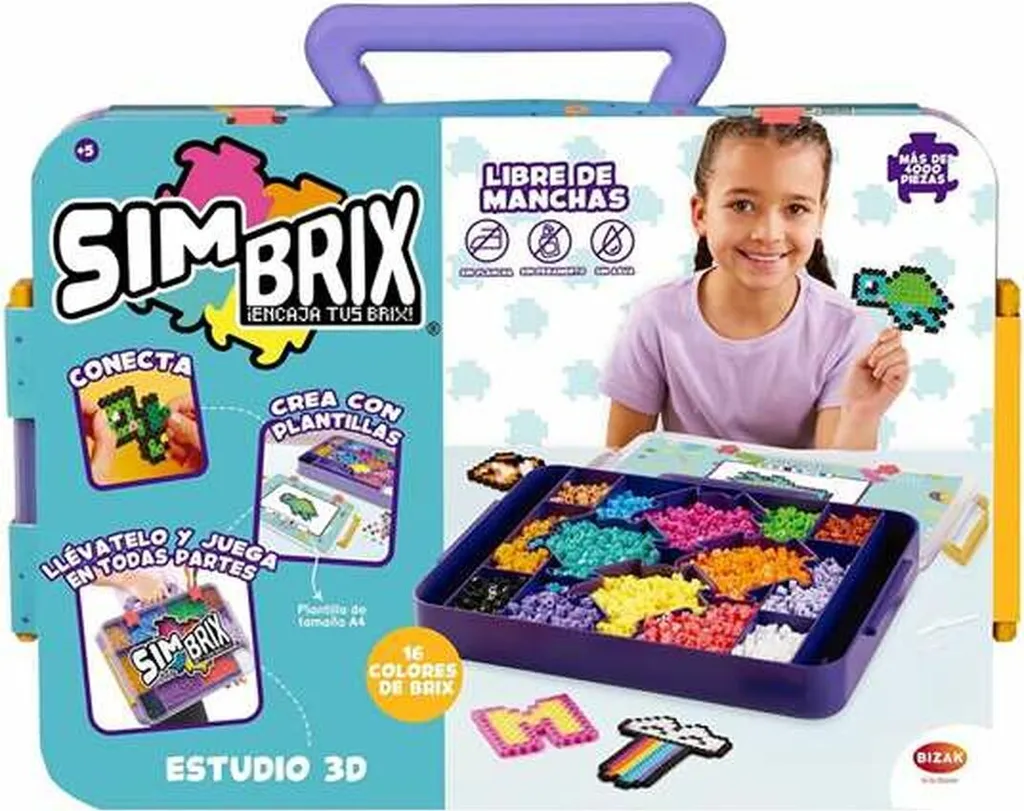 Simbrix Kit de Loisirs Créatifs Multicolore sans Repassage ni Colle