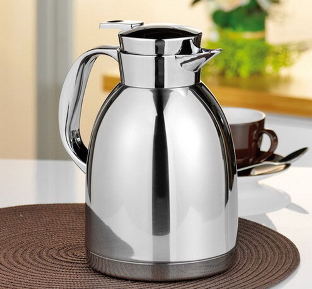 6x Isolierkanne MAESTRO 1,5 Liter, Edelstahl Thermoskanne, Thermosflasche