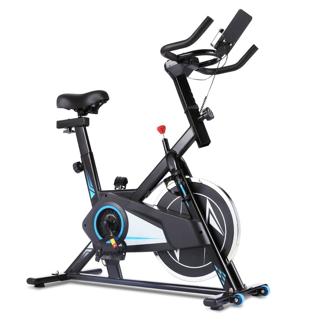 Heimtrainer Fitnessbike Indoor Cycling Bike Mit Herzfrequenzmonitor Monitor LCD 