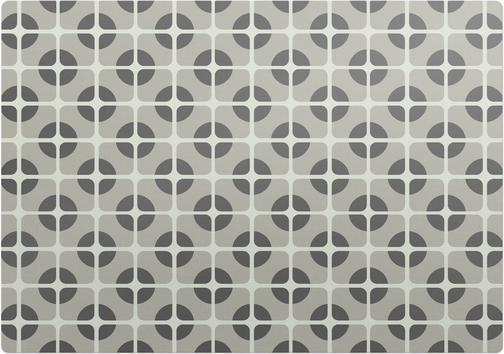 Geometrisches Retro-Muster – Bodenschutzmatte – Rutschfest – Schutzmatte für Büro – Vinylmatte – Stuhlunterlage – 100 x 100 cm