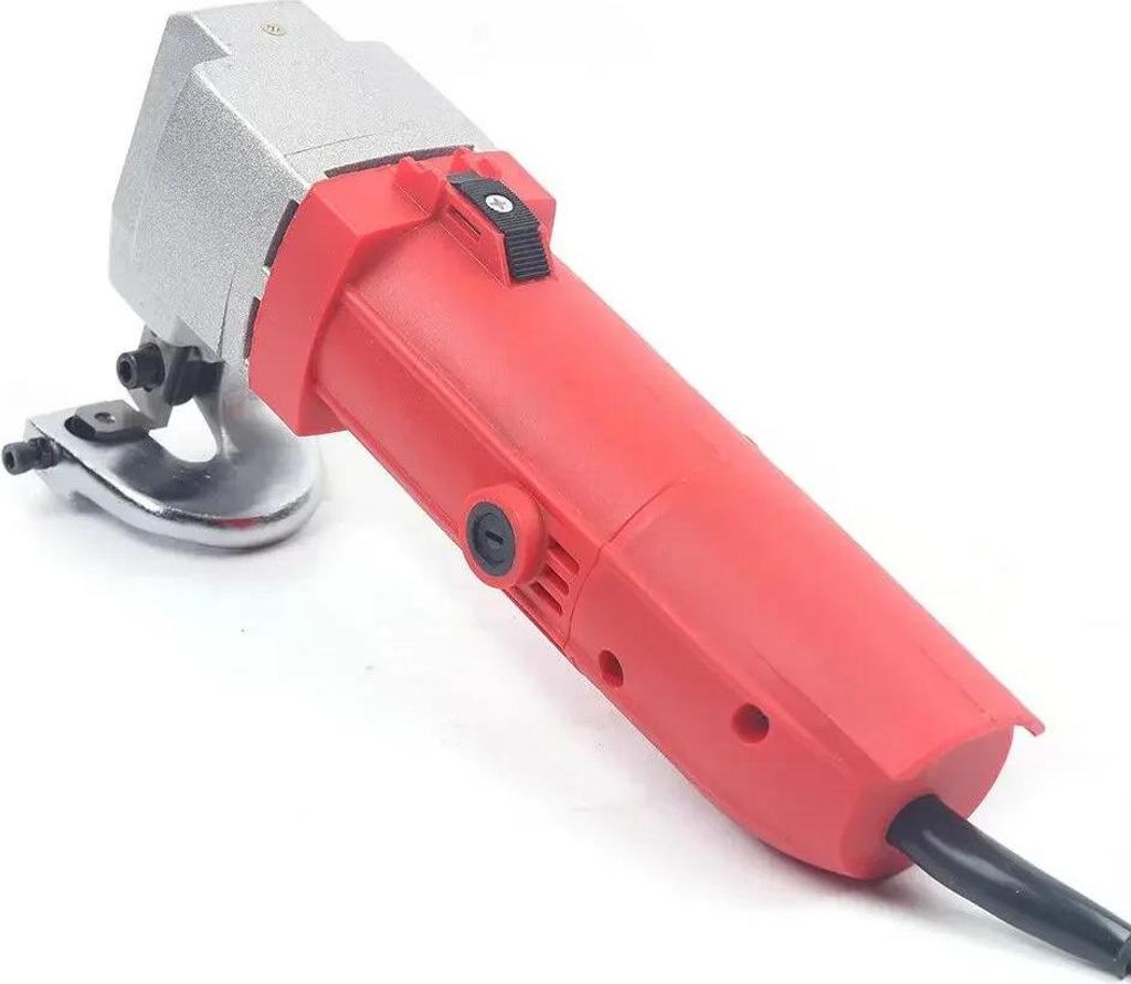 Elektrische Blechschere - Metallschere - Spannung 220 V - Leistung 500 W - Schneidet 2,5 mm Stahl - Edelstahl 1,5 mm - Kompakt 29 cm - Rot